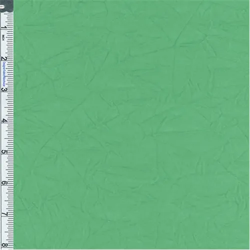1 1/2 YD PC-Green Crushed Jersey Knit Fabric