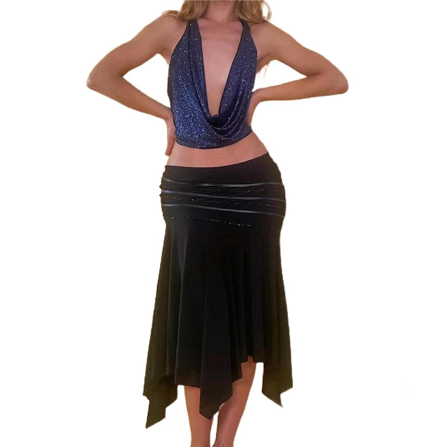 90’s beaded handkerchief skirt