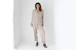 90s Neutral Oversized Boxy Two Piece Pant Suit