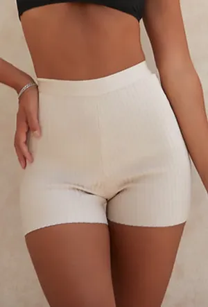 ABBY - RIB LOUNGE SHORTS