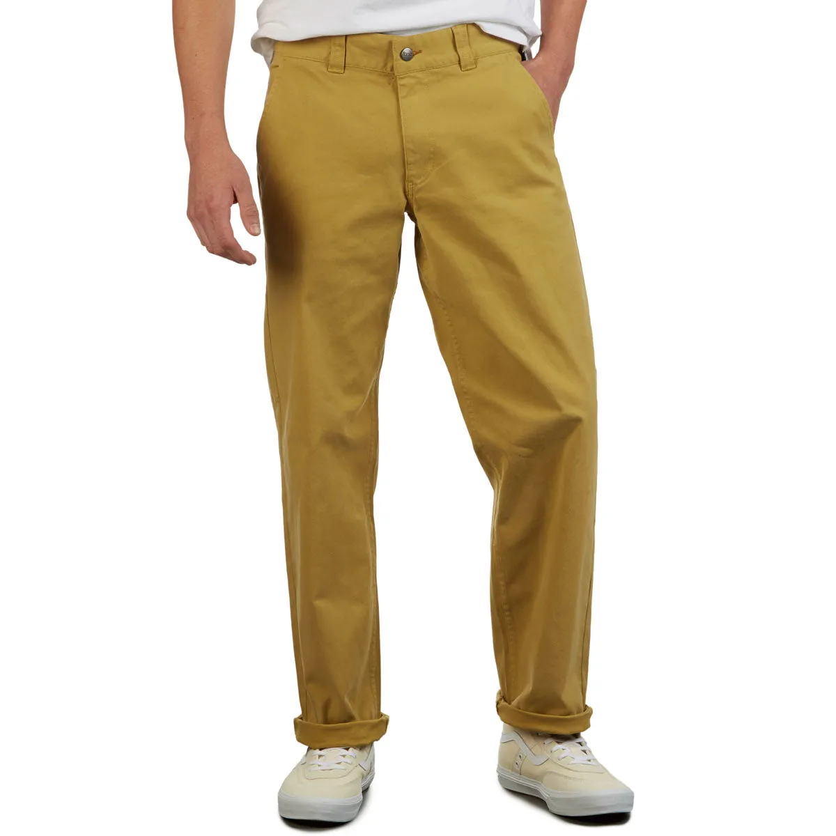 CCS Relaxed Stretch Chino Pants - Dark Mustard