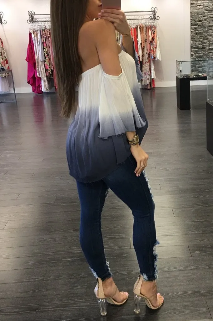 Chic Off Shoulder Print Top
