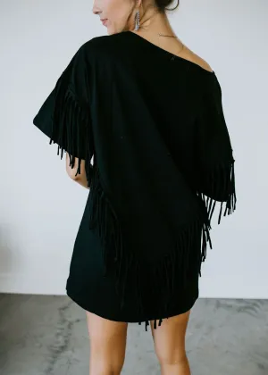 Emee Fringe Tee Dress