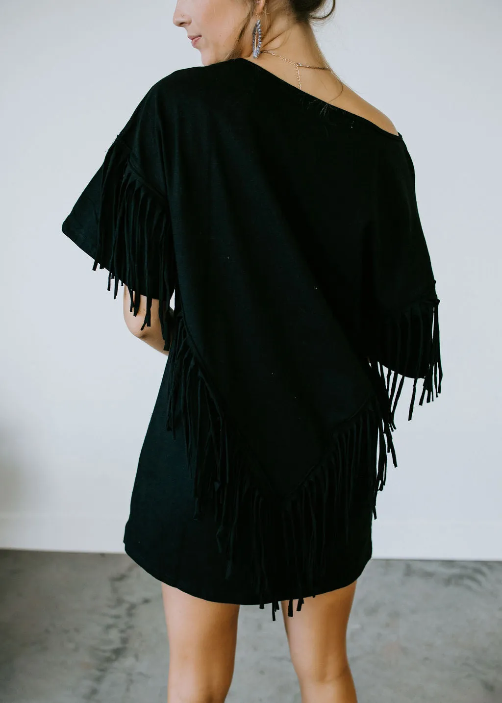 Emee Fringe Tee Dress