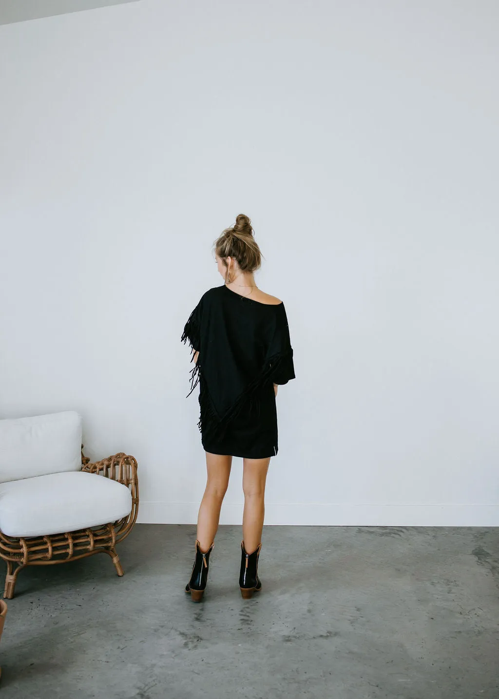 Emee Fringe Tee Dress