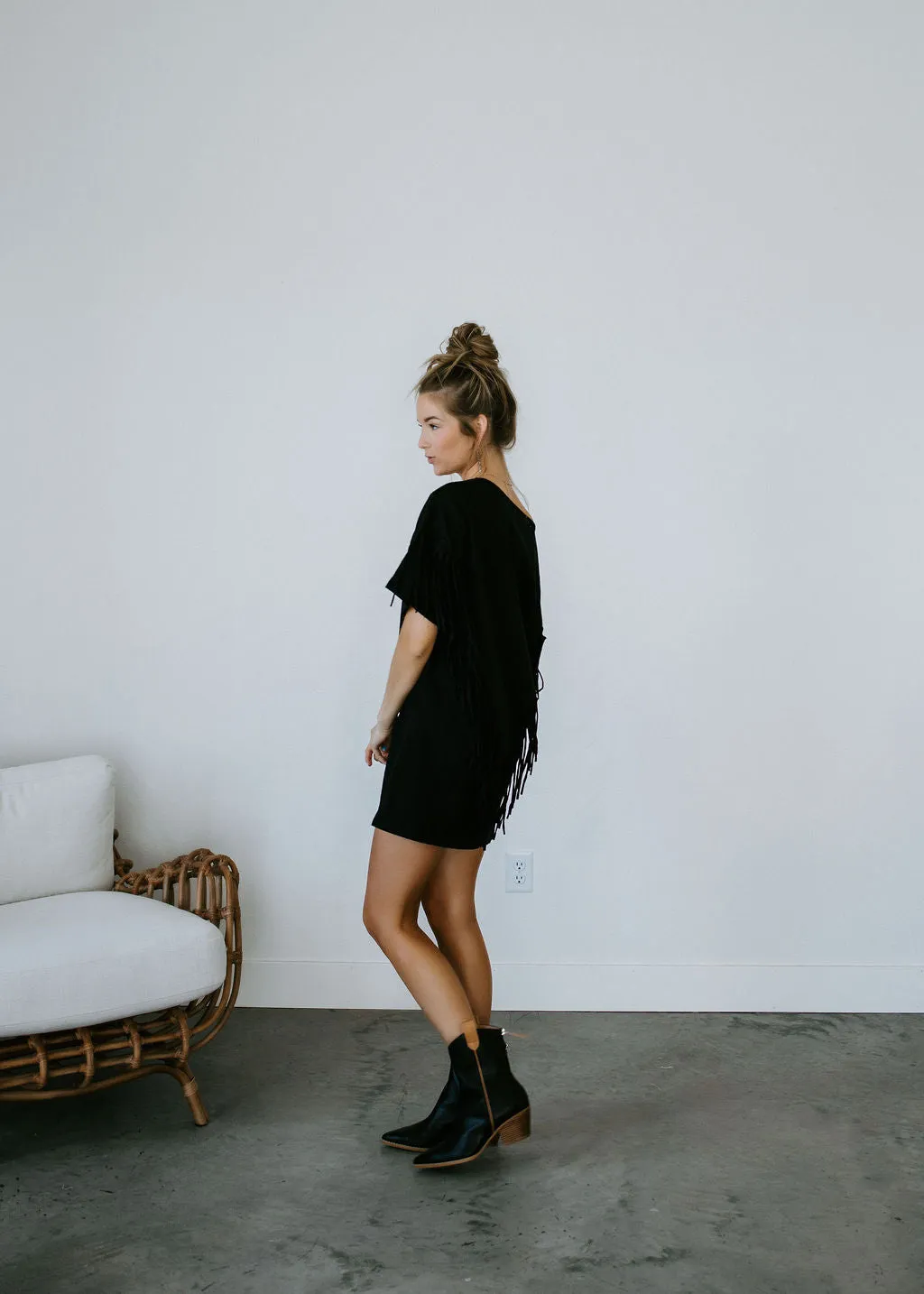 Emee Fringe Tee Dress