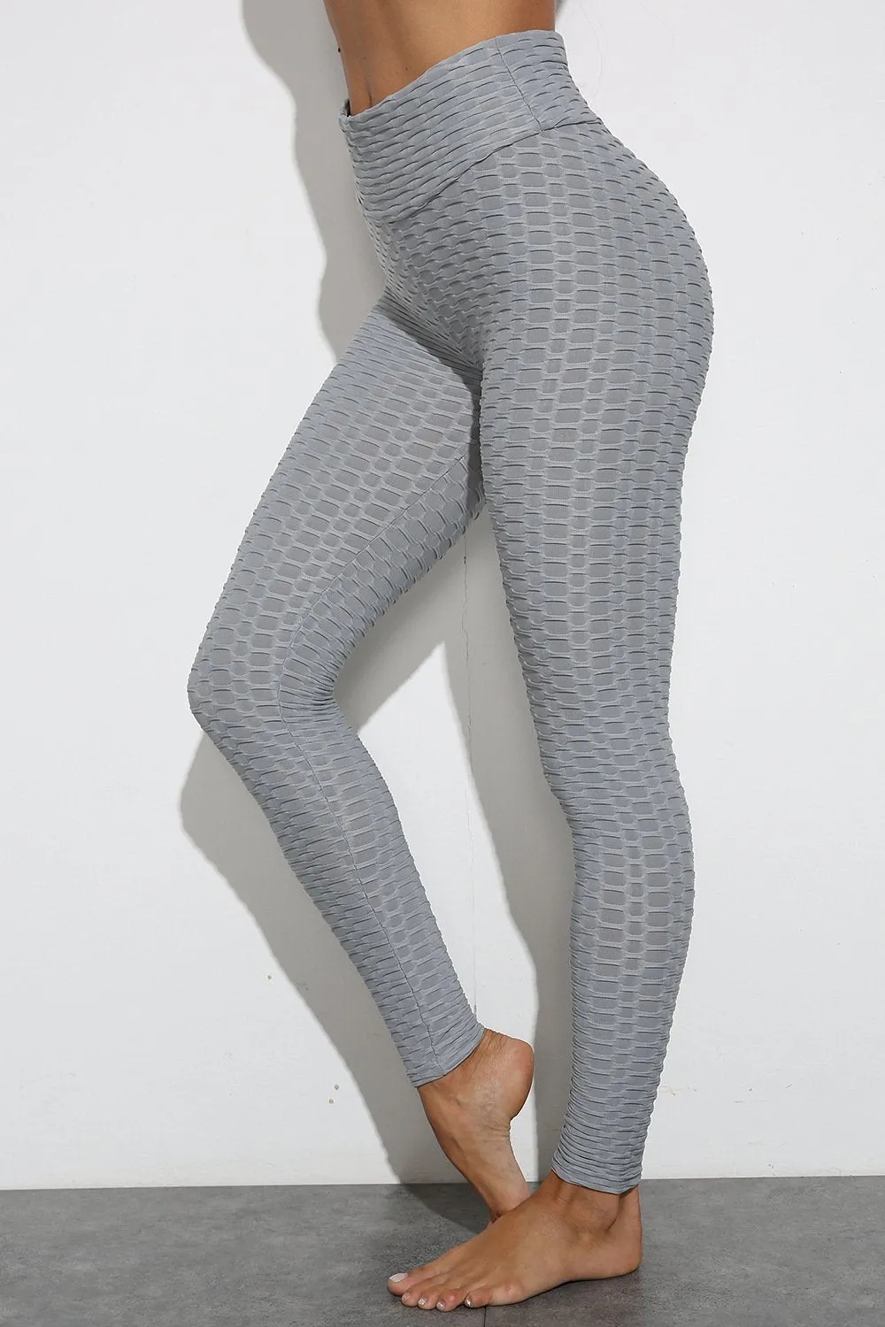 Europe Hot Selling Quality Jacquard Yoga Bubble Pants Casual Fitness Hip-Flattering Leggings Women Activewear