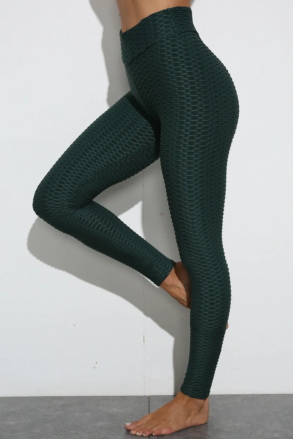 Europe Hot Selling Quality Jacquard Yoga Bubble Pants Casual Fitness Hip-Flattering Leggings Women Activewear