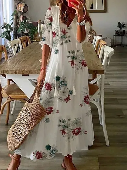 Eva™ Elegant Boho Dress with Tummy Coverage