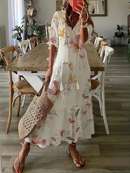 Eva™ Elegant Boho Dress with Tummy Coverage