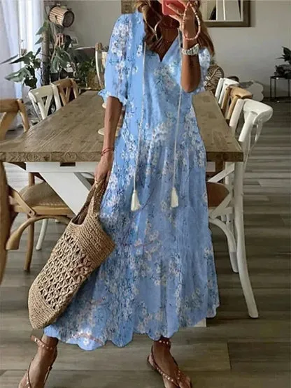Eva™ Elegant Boho Dress with Tummy Coverage