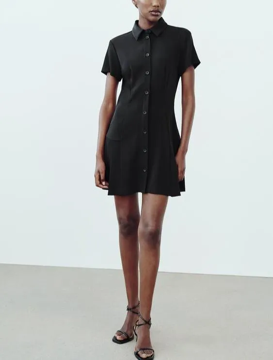 Flytonn- Mini Shirt Dress