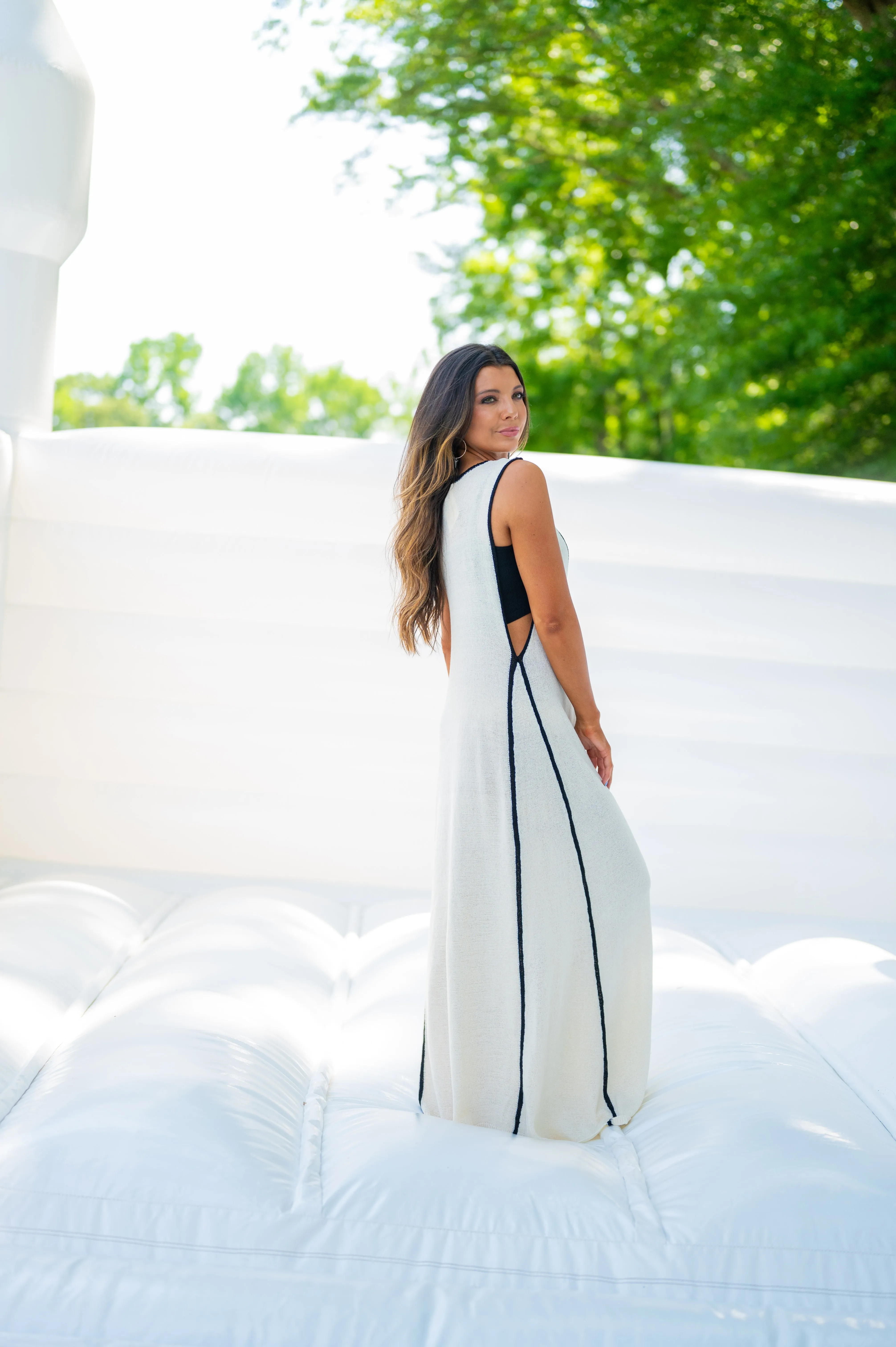 Ibiza Maxi Dress in Cream-