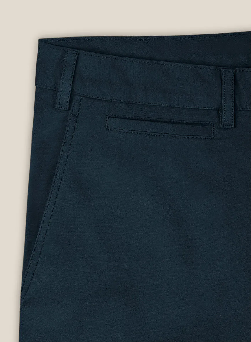 Italian Marine Blue Cotton Stretch Shorts