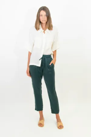 Jonson Street Pants | Premium Sand wash Silk | Forest