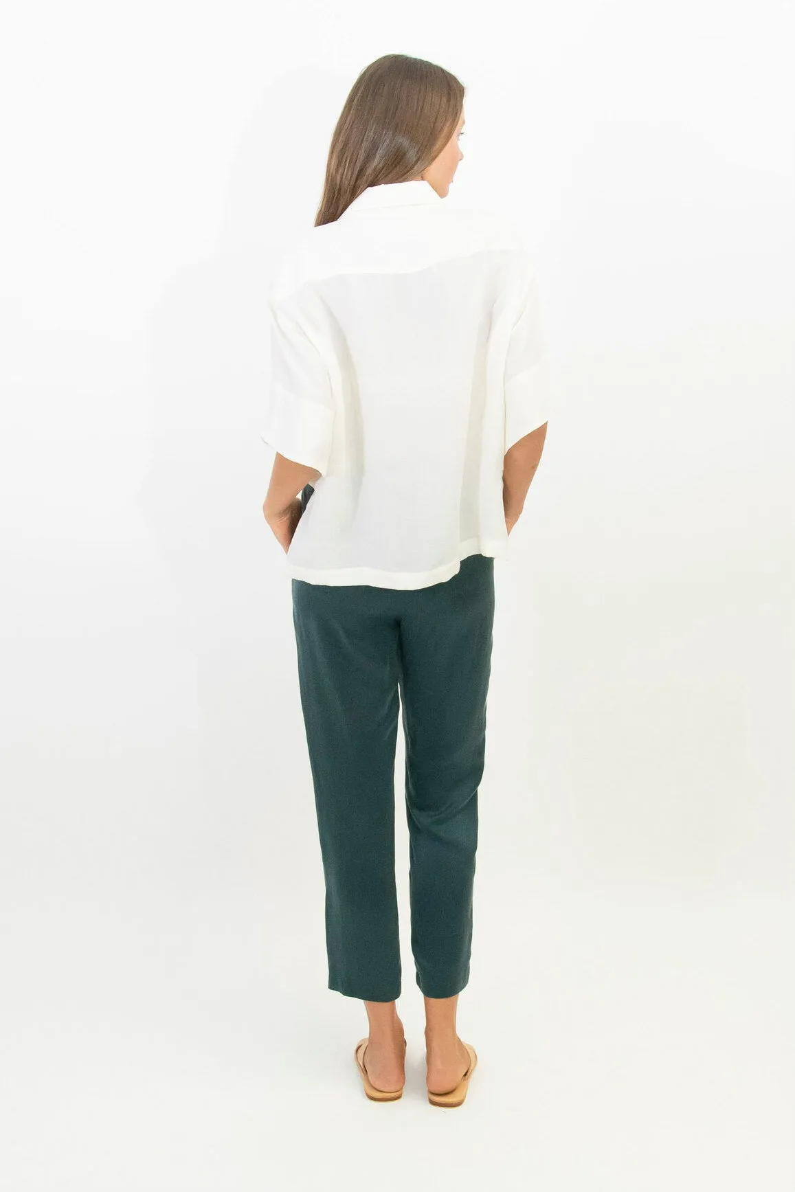 Jonson Street Pants | Premium Sand wash Silk | Forest