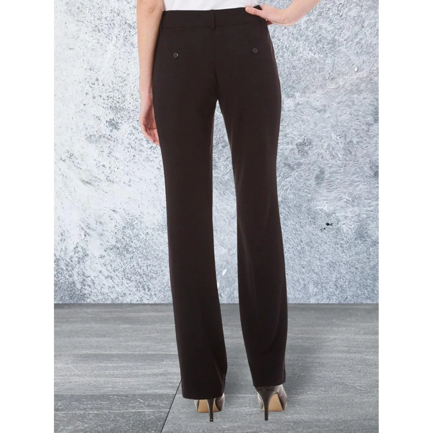 Juniors Solid Straight Leg Black Pants
