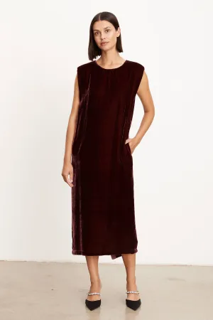 Kandace Maxi Dress in Wineberry