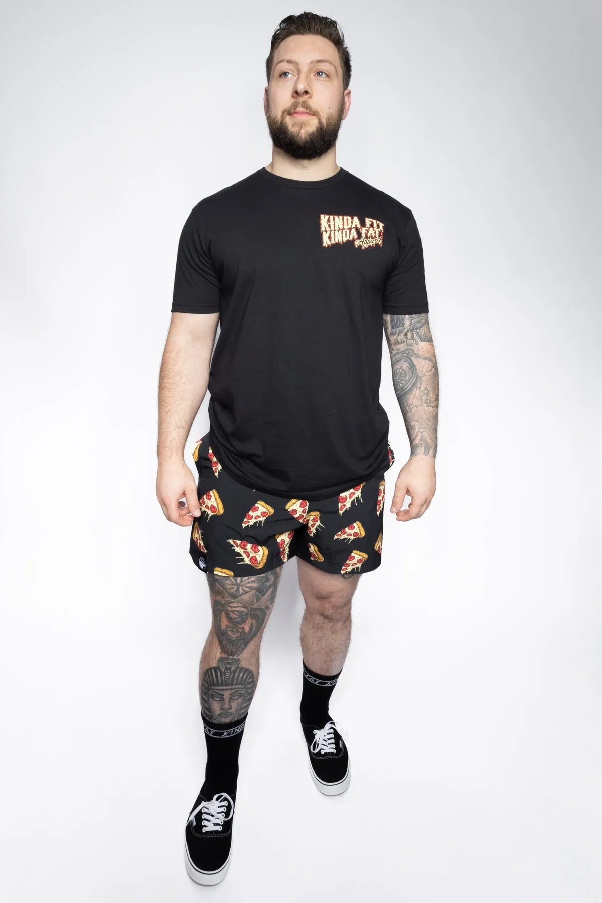 Kinda Fit Kinda Fat Plateroni Pizza 5.5" Training Shorts