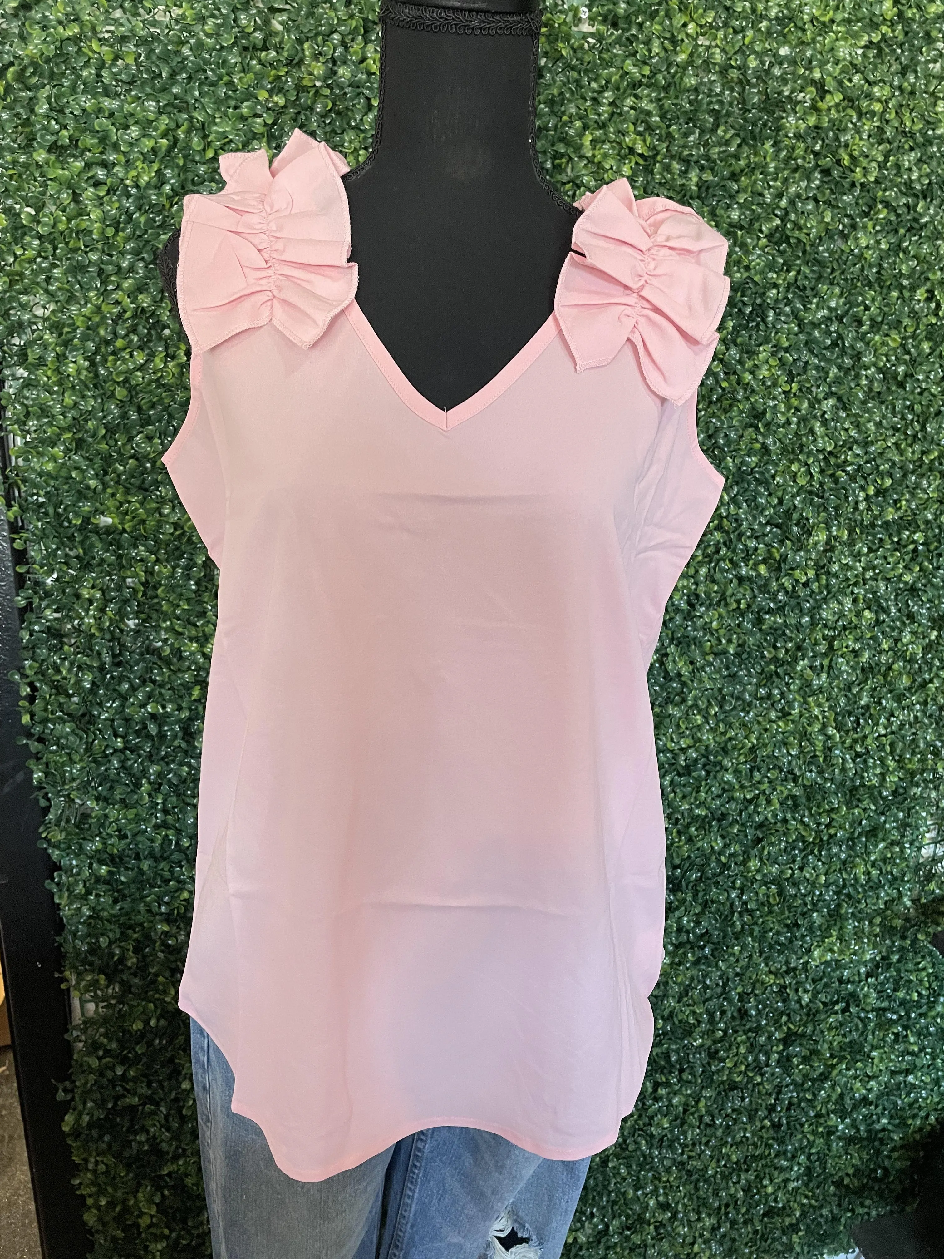 Light Pink Ruffle Top