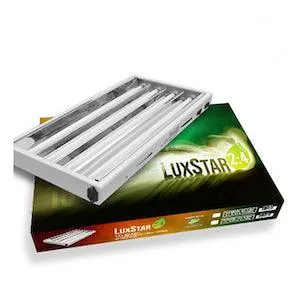 LuxStar T5 2' x 4 Bulb Fixture w/ Grow Bulbs