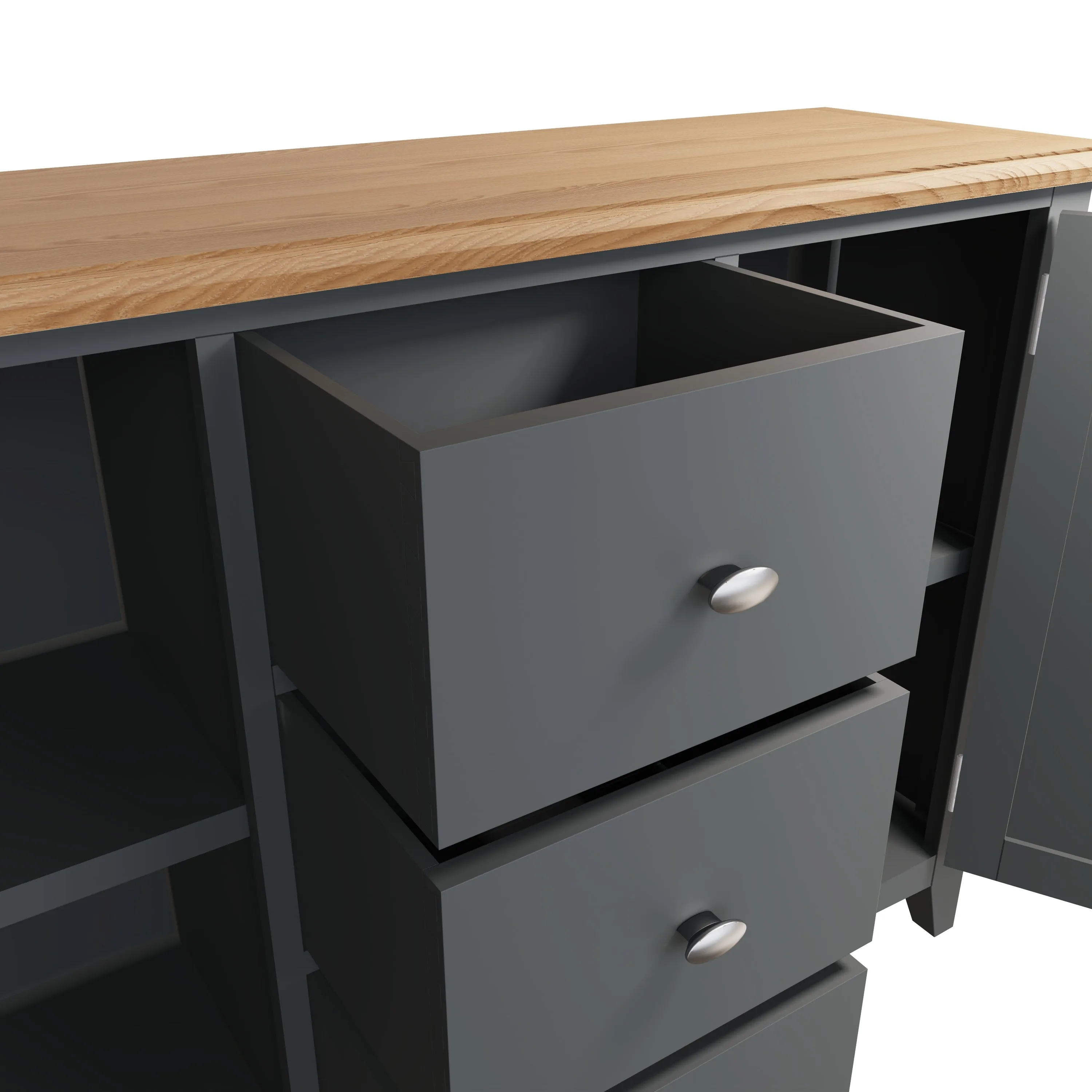 Malmesbury Grey Large Sideboard 115 x 34 x 80 cm