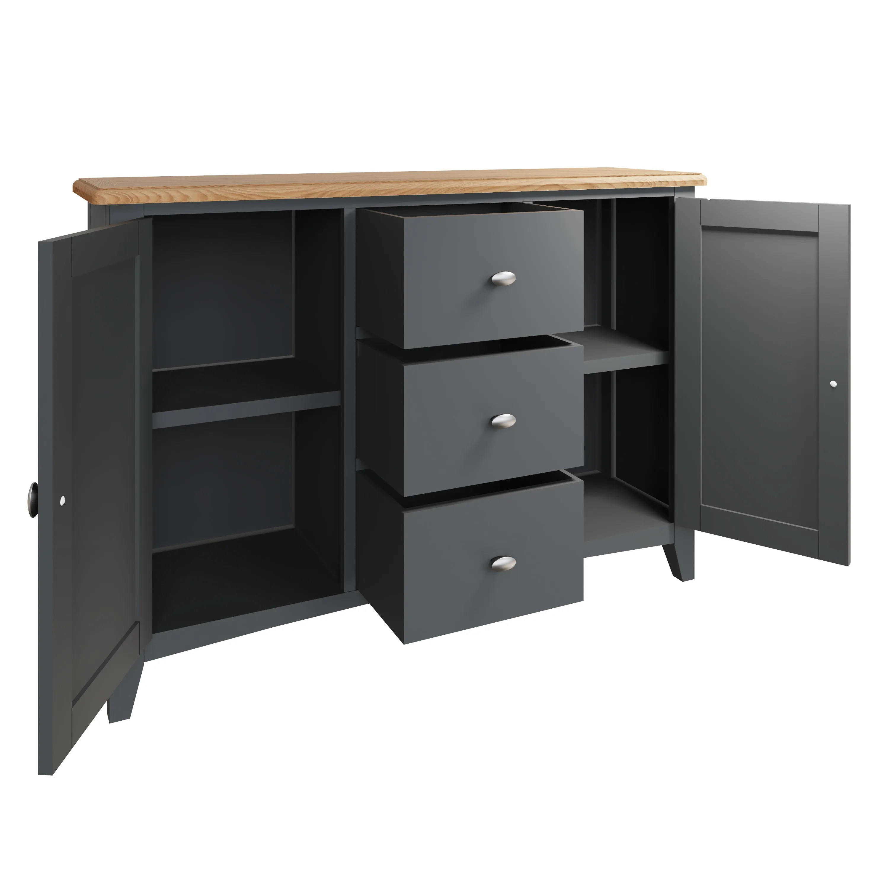 Malmesbury Grey Large Sideboard 115 x 34 x 80 cm