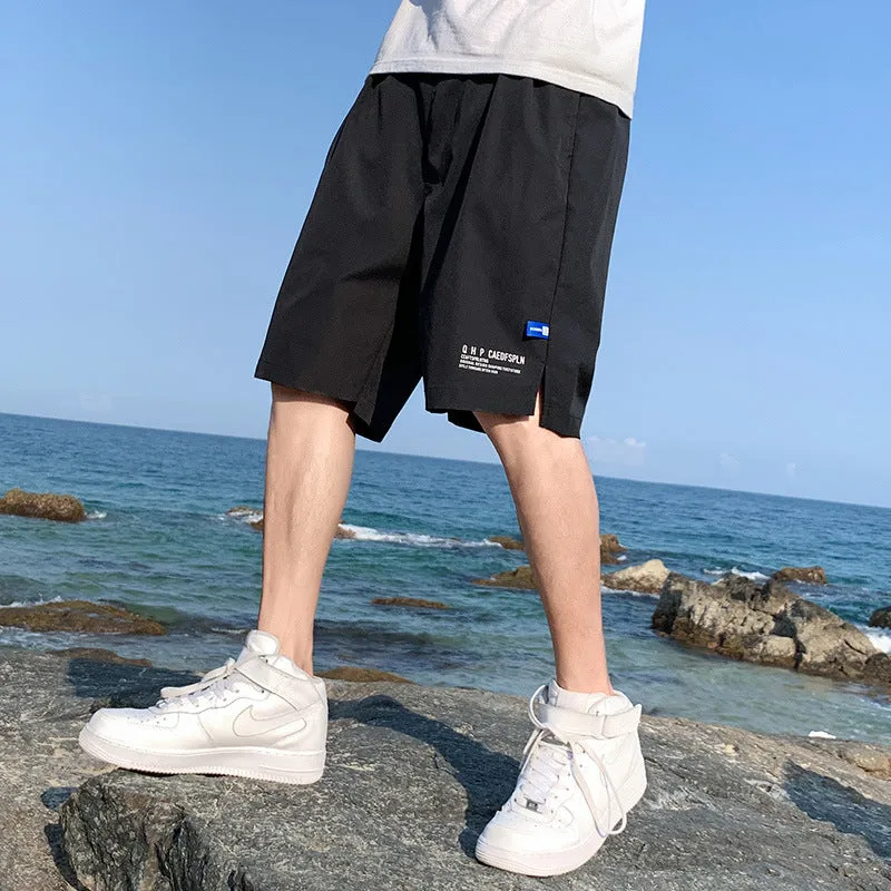 Men Casual Pants Summer Loose Sporty Fitness Teens Trendy knee length Shorts