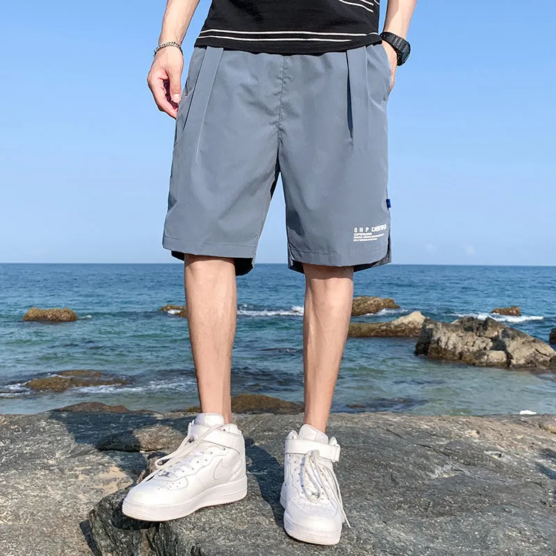 Men Casual Pants Summer Loose Sporty Fitness Teens Trendy knee length Shorts