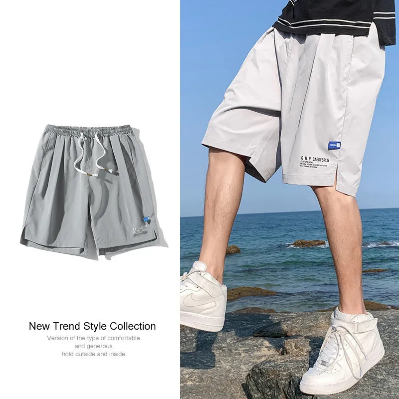 Men Casual Pants Summer Loose Sporty Fitness Teens Trendy knee length Shorts