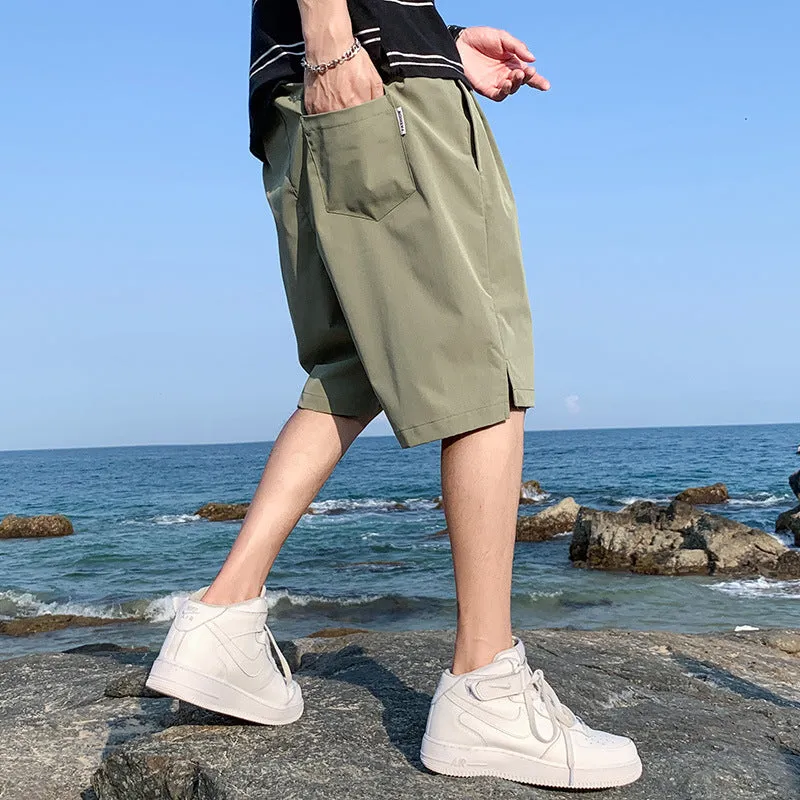 Men Casual Pants Summer Loose Sporty Fitness Teens Trendy knee length Shorts