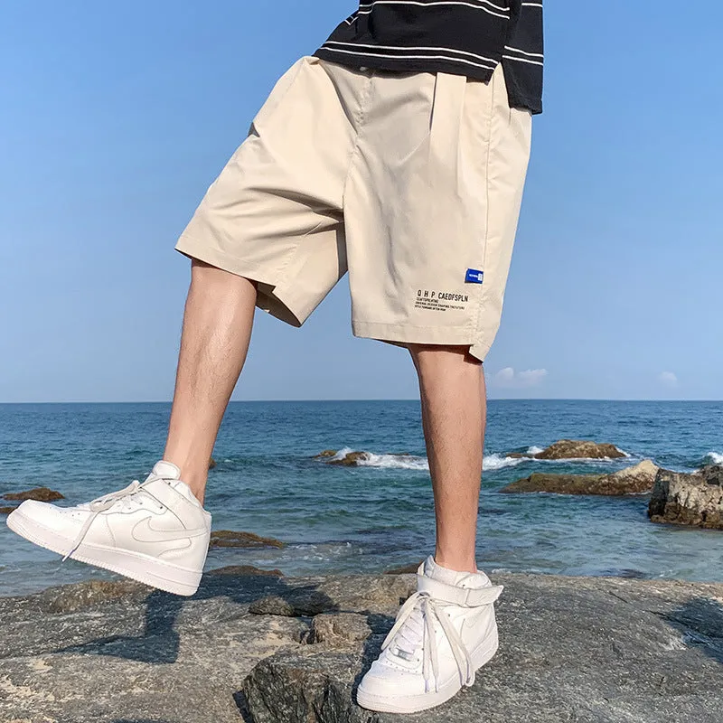 Men Casual Pants Summer Loose Sporty Fitness Teens Trendy knee length Shorts
