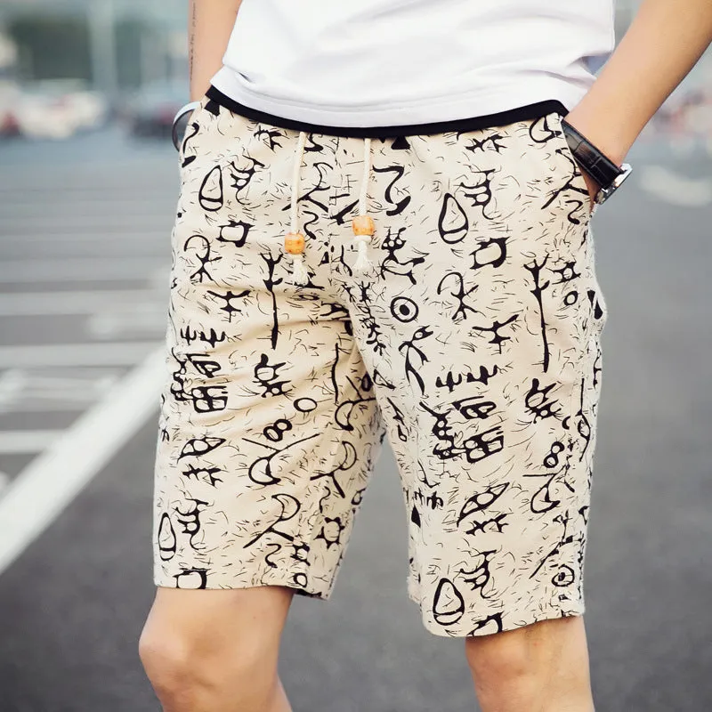 Men's Thin Printed Casual Shorts