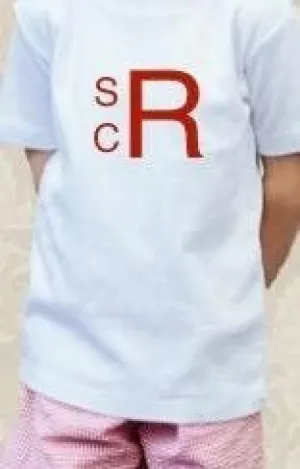 Monogram Toddler Boys Tshirt and Gingham Shorts Matching Set