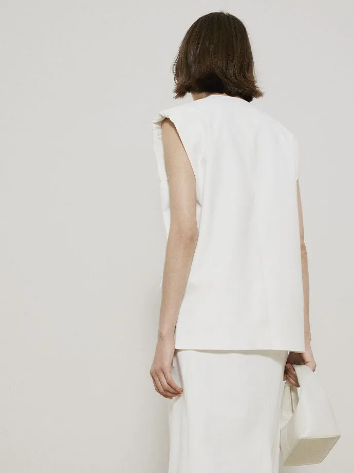 Natural Simple Chic Gilet&Long-Skirt