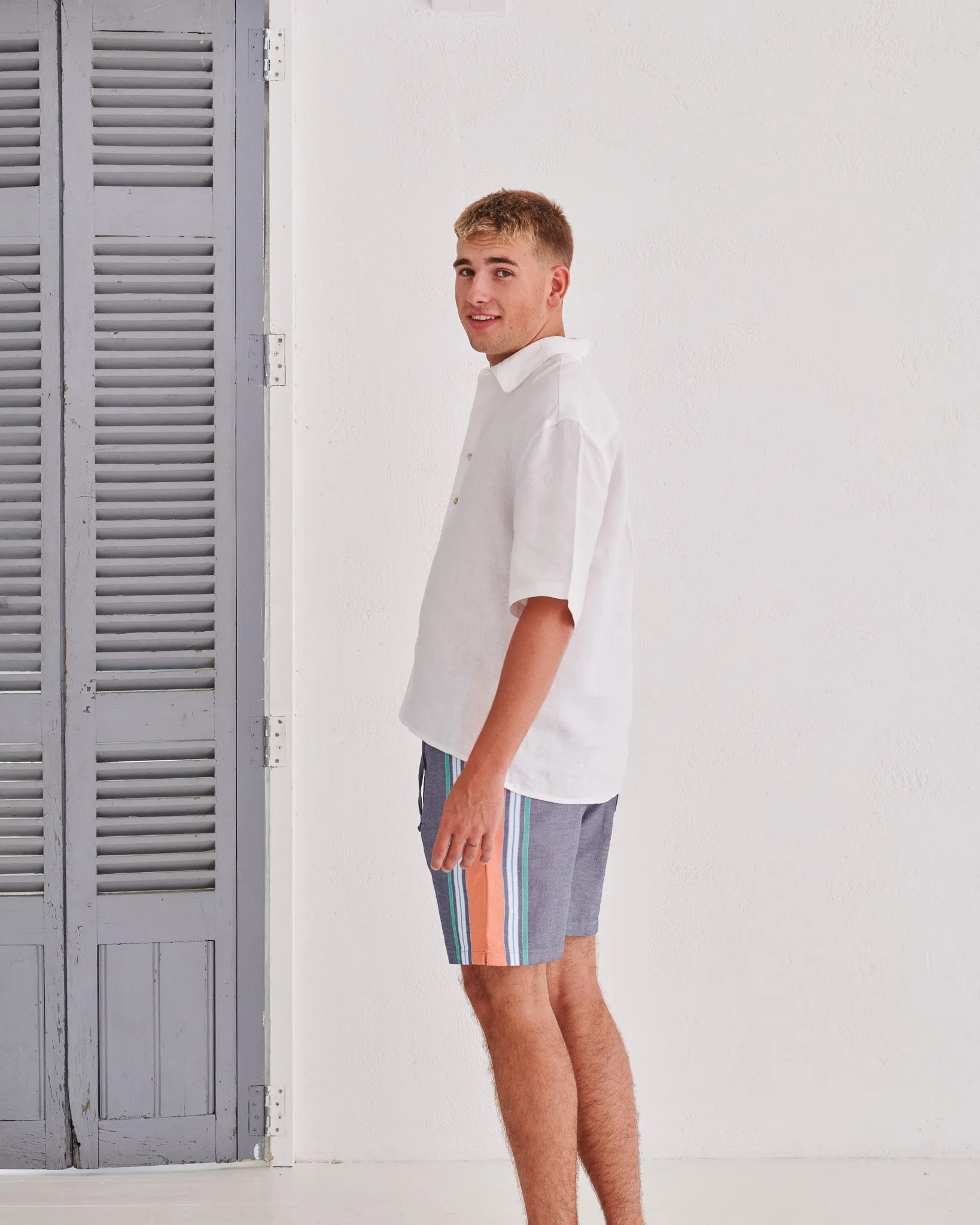 Navy & Orange Classic Shorts