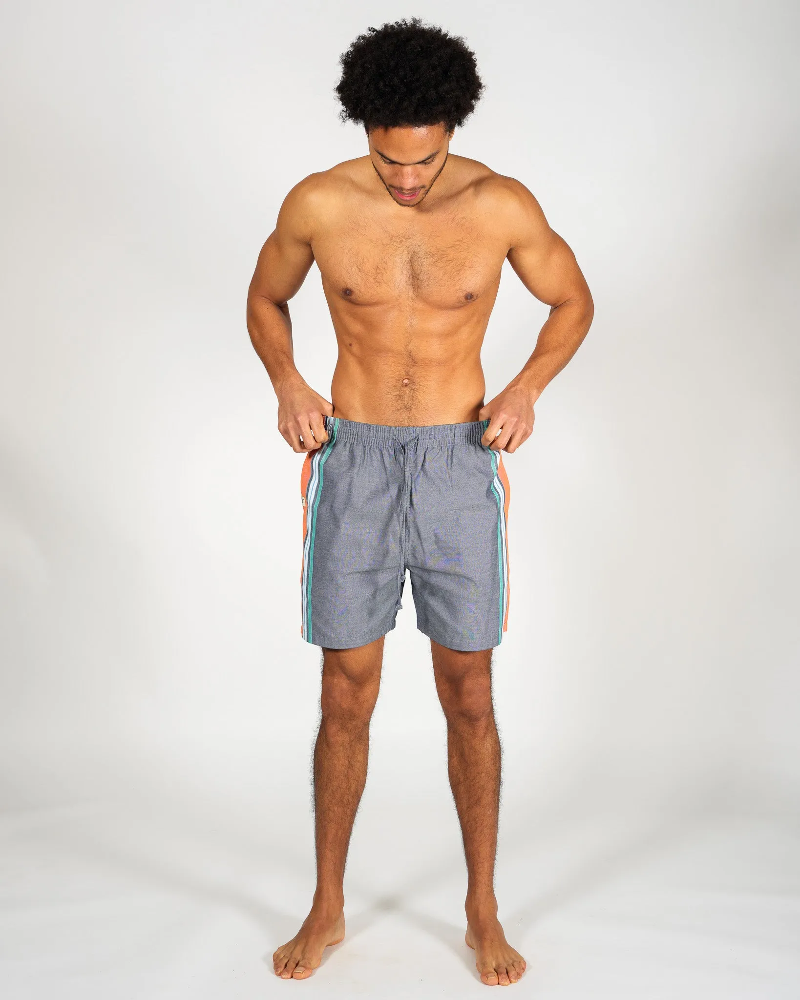 Navy & Orange Classic Shorts