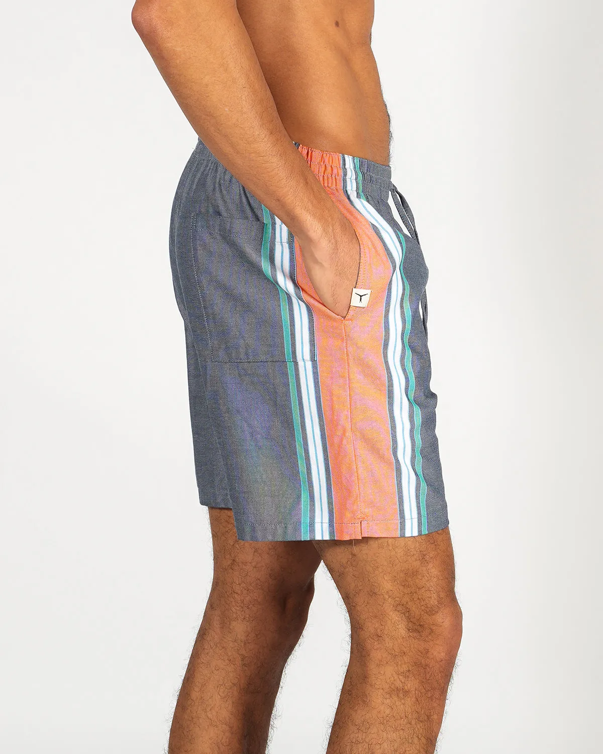 Navy & Orange Classic Shorts
