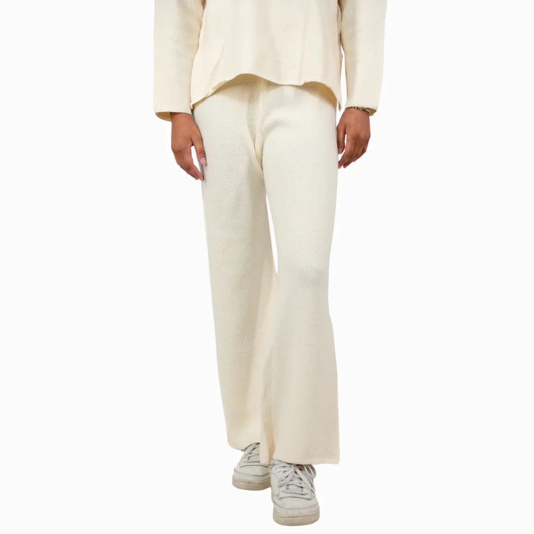 Relaxed Henley Waffle Knit Lounge Set