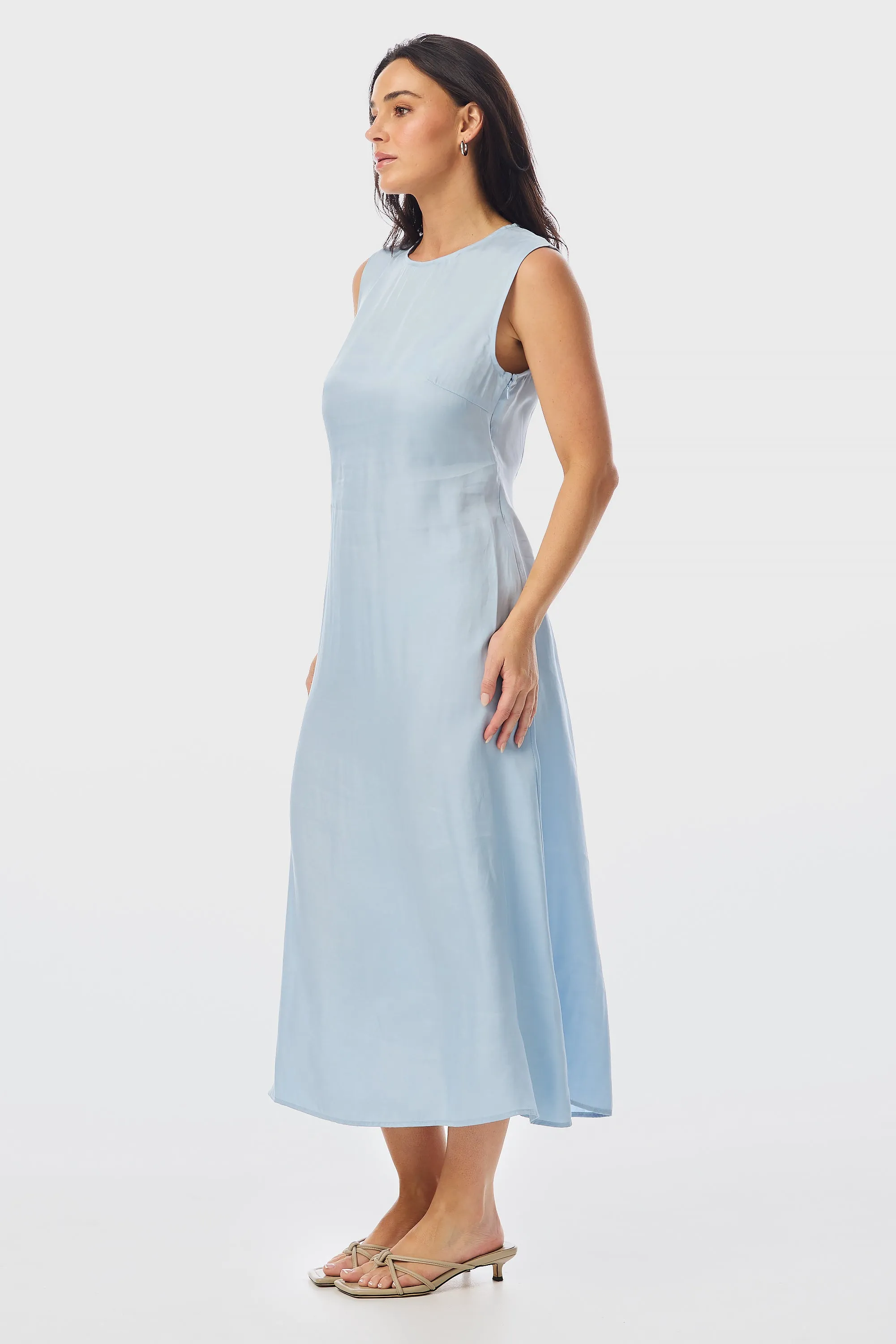 Slip Midi Dress - Sky Blue