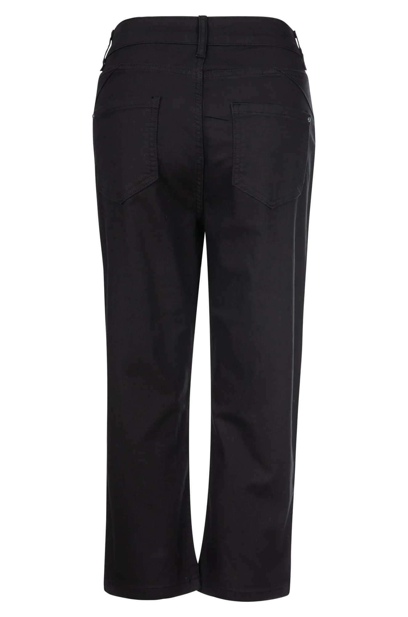 Stretch Cotton blend MId Calf Jeans | Black | 6923A1