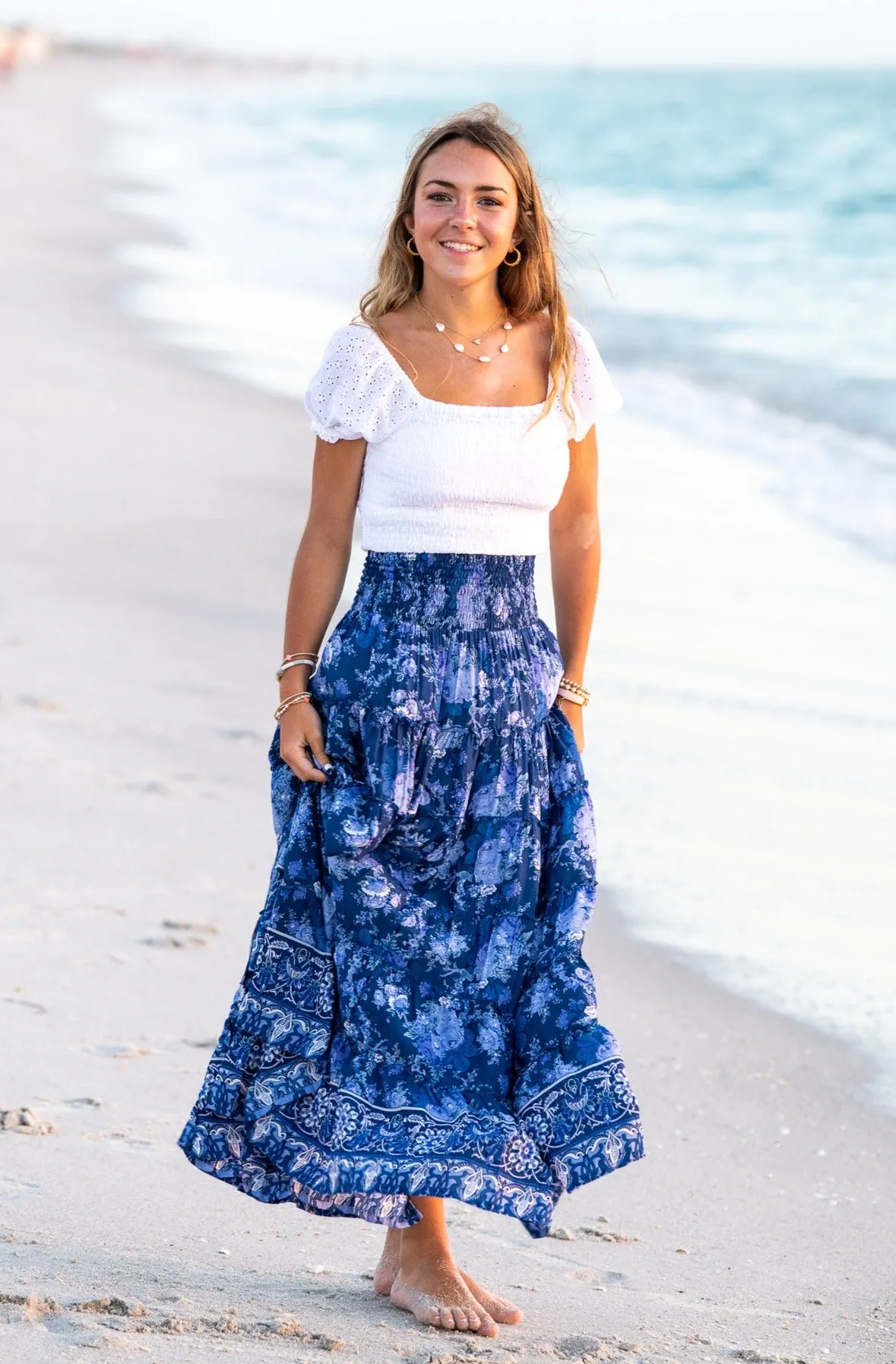 SundanceMaxi Skirt Enlish blue