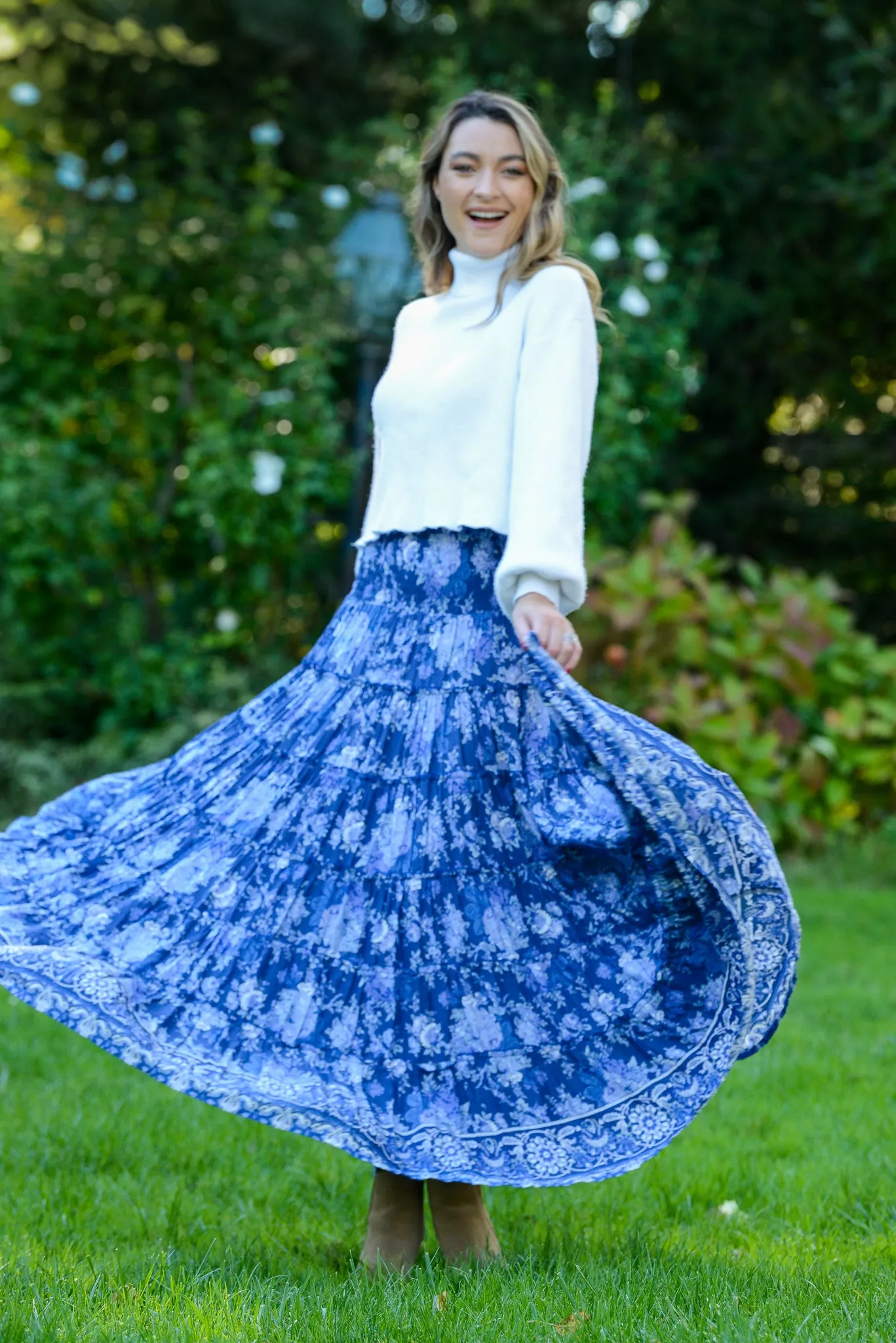 SundanceMaxi Skirt Enlish blue