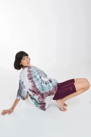 THE PCP BIKER SHORTS - AUBERGINE