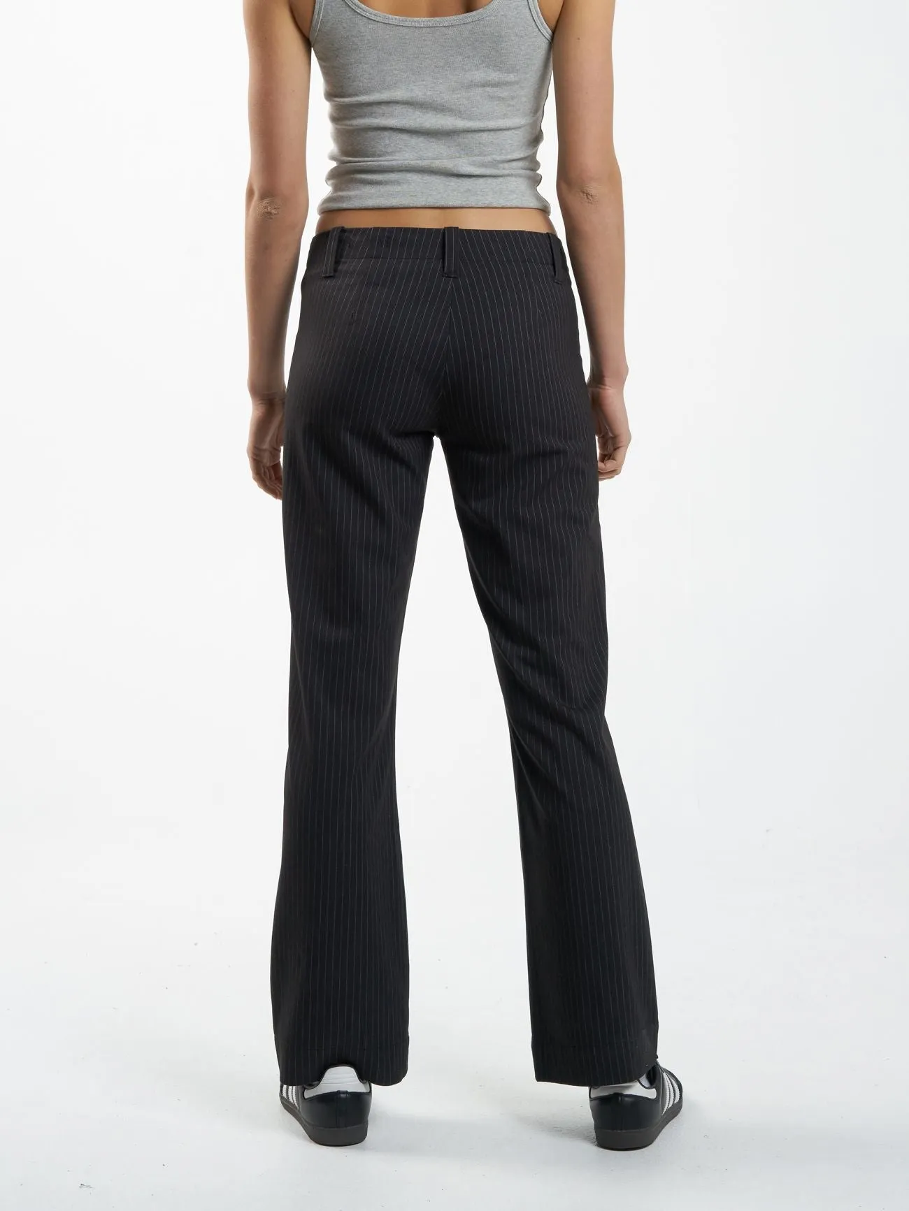 THRILLS - Brit Pinstripe Pant - CHARCOAL GREY