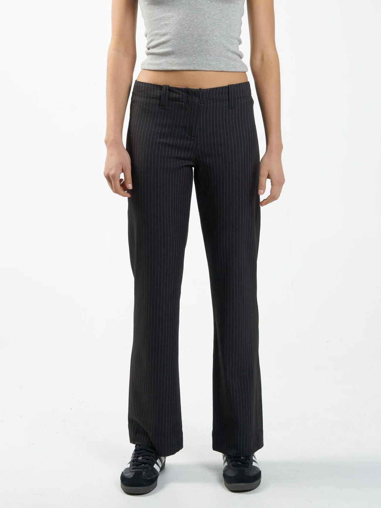 THRILLS - Brit Pinstripe Pant - CHARCOAL GREY