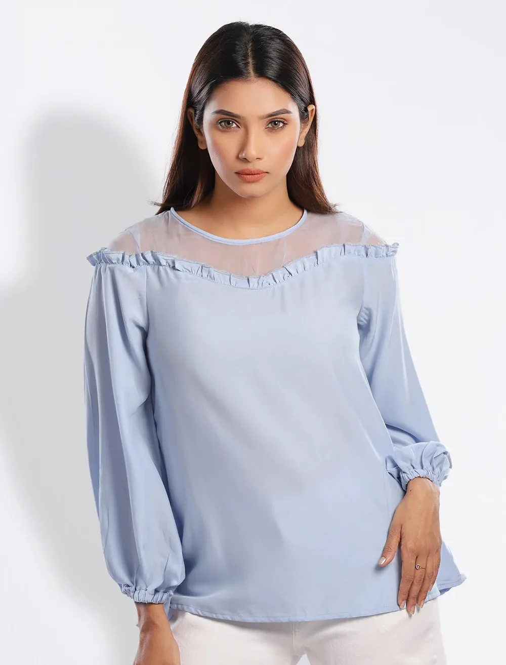 Tops With Transparent Yoke